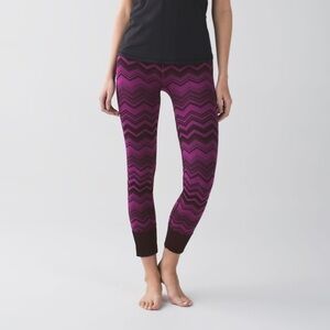 Lululemon Ebb to Street Pant Knit Chambray Leggings Athletic Yoga Pilates